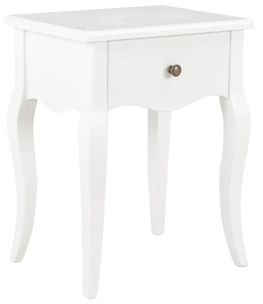 280005 Sonata H Nightstand White 40x30x50 cm Solid Pine Wood