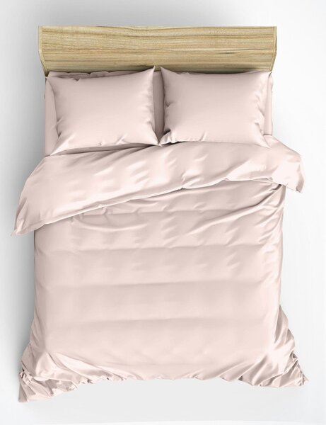 Бежово двойно удължено спално бельо от памучен сатен 240x220 cm Elegant – Mijolnir