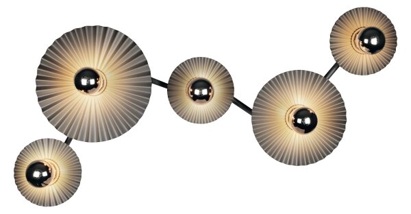 Osram - стенен аплик PLISSEE 5xE27/15W/230V антрацит