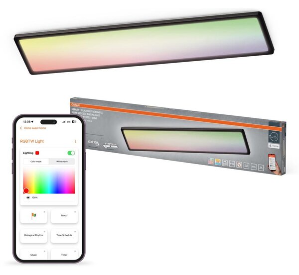 Osram - LED RGBW плафон за баня с димер SMART+ PLANON LED/40W/230V Wi-Fi IP54 черен