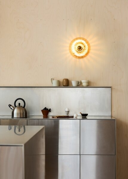 Osram - Плафон GOLD GLASS 1xE27/12W/230V Ø 28 cm златист/опушен