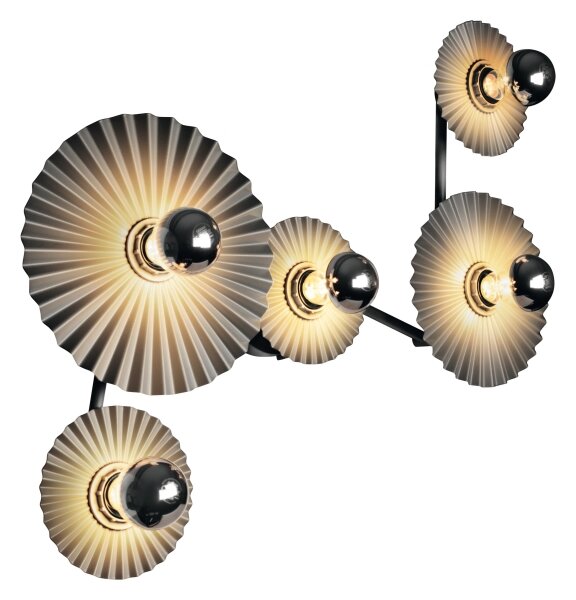 Osram - стенен аплик PLISSEE 5xE27/15W/230V антрацит