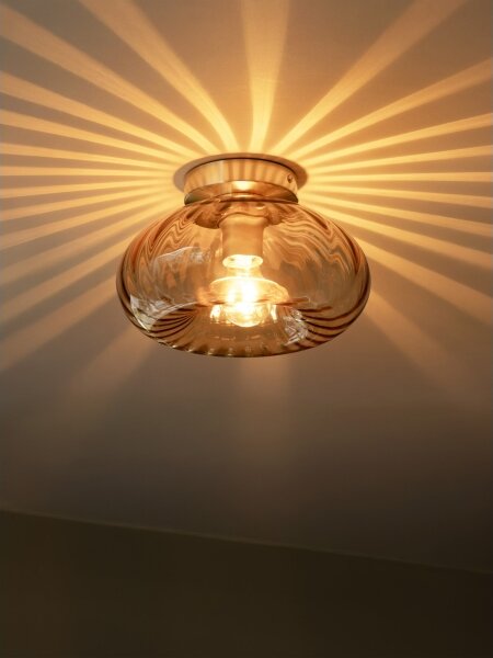 Osram - Плафон GOLD GLASS 1xE27/12W/230V Ø 28 cm златист/опушен