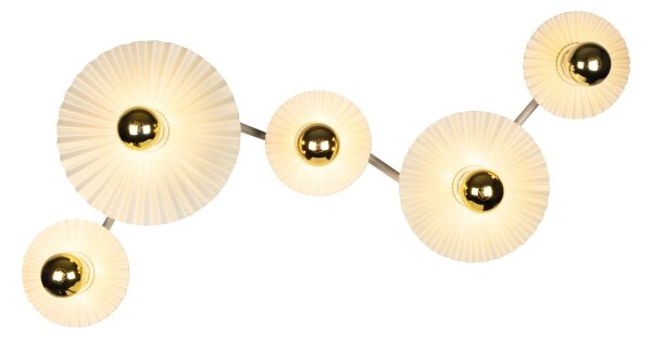 Osram - Настенно осветително тяло PLISSEE 5xE27/15W/230V кремаво