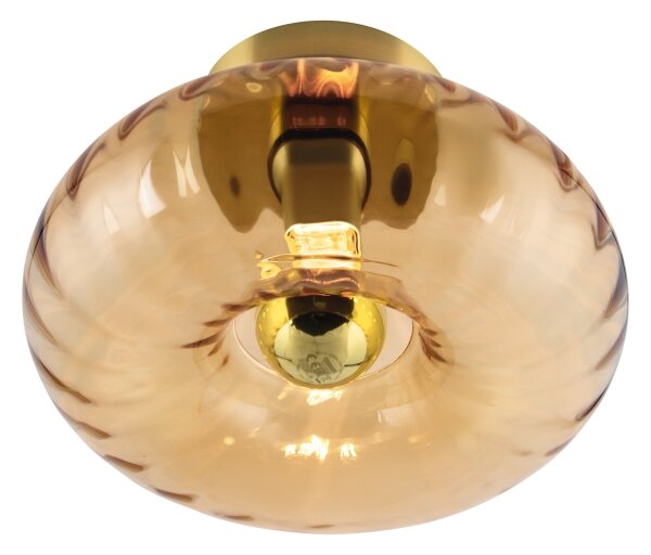Osram - Плафон GOLD GLASS 1xE27/12W/230V Ø 28 cm златист/опушен