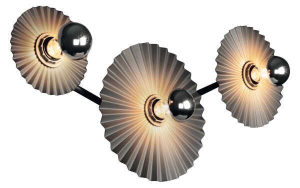 Osram - Стенно осветително тяло PLISSEE 3xE27/15W/230V антрацит