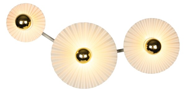 Osram - Стенно осветително тяло PLISSEE 3xE27/15W/230V кремаво