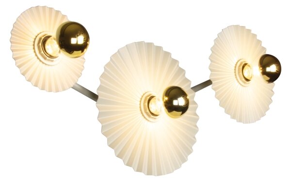 Osram - Стенно осветително тяло PLISSEE 3xE27/15W/230V кремаво