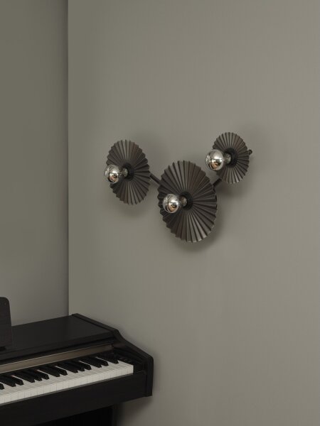 Osram - Стенно осветително тяло PLISSEE 3xE27/15W/230V антрацит
