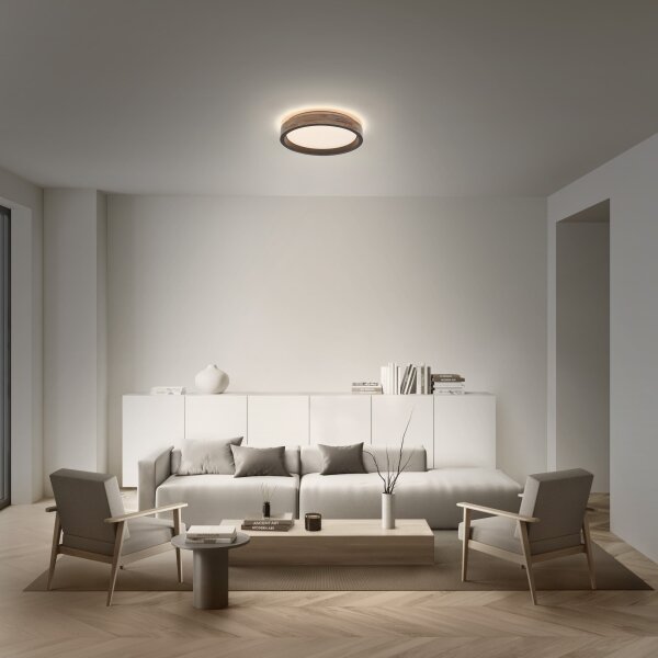 Osram -LED Димируемо таванно осветително тяло MARIANO LED/16W/230V Ø 31 см дъб/черно