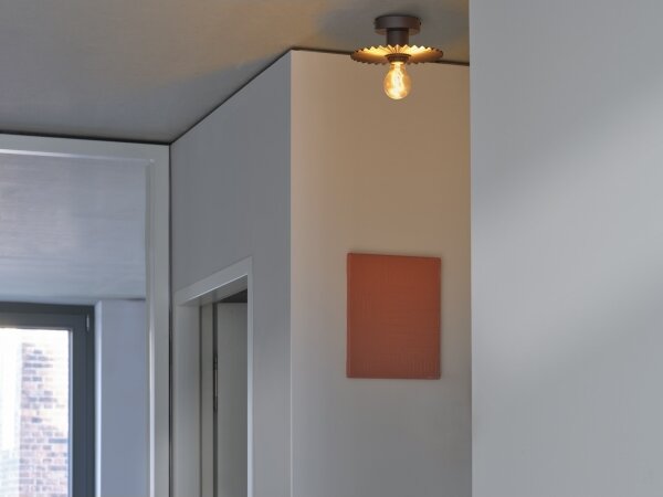 Osram - Плафон PLISSEE 1xE27/15W/230V Ø 20 см антрацит