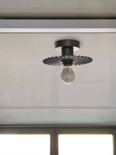 Osram - Плафон PLISSEE 1xE27/15W/230V Ø 20 см антрацит