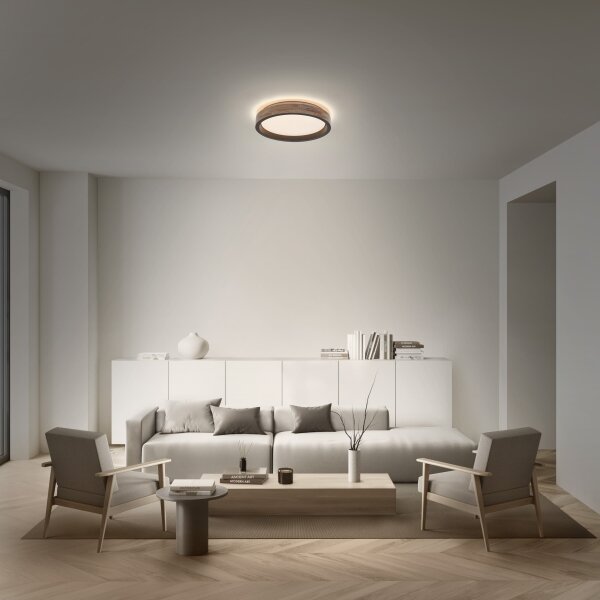 Osram -LED Димируемо таванно осветително тяло MARIANO LED/36W/230V диаметър 51 см дъб/черен
