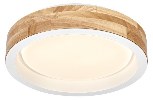Osram -LED Димируемо таванно осветително тяло MARIANO LED/16W/230V Ø 31 cm дъб/бял