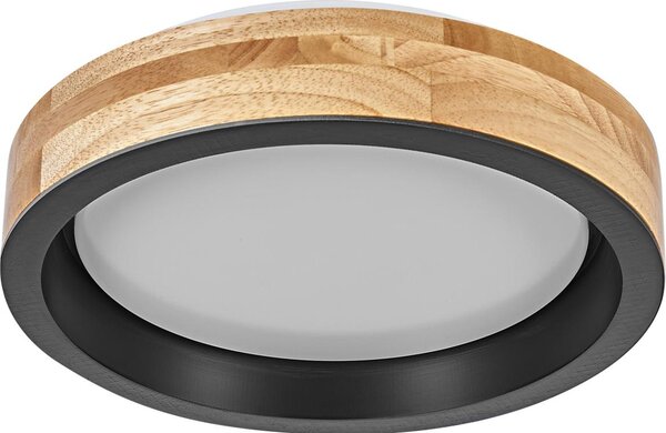 Osram -LED Димируемо таванно осветително тяло MARIANO LED/16W/230V Ø 31 см дъб/черно
