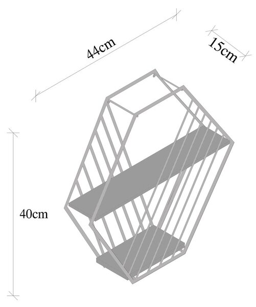 Рафт от кафяв смърч 44 cm Liliales - Kalune Design