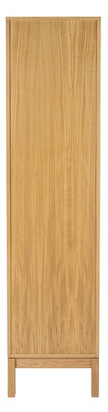 Сив шкаф за книги в дъб 45x185 cm AbbeyWood - Woodman