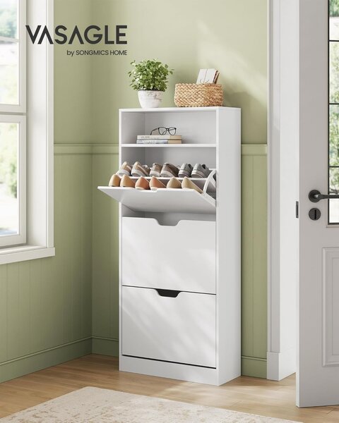 Pantofar White Vasagle 60x24x139 cm