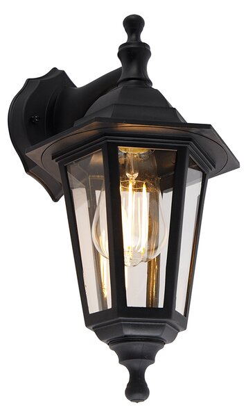 Смарт външна стенна лампа черна IP44 вкл. WiFi ST64 - New Haven