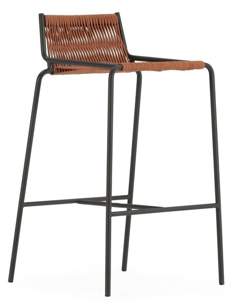 Теракотен метален бар стол (височина на седалката 65 cm) Emily – Marckeric