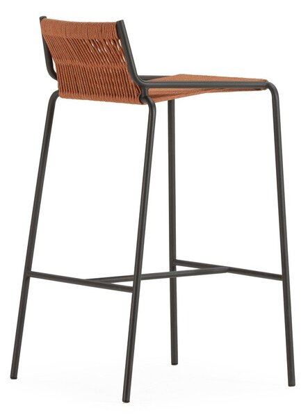 Теракотен метален бар стол (височина на седалката 65 cm) Emily – Marckeric