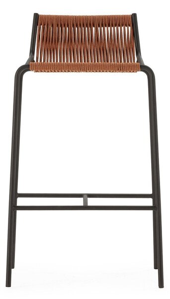 Теракотен метален бар стол (височина на седалката 65 cm) Emily – Marckeric