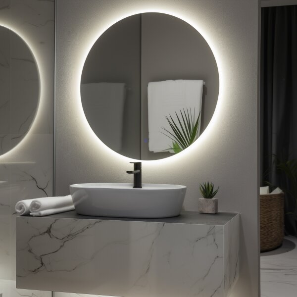 Brilagi - LED огледало за баня LUNA LED/26W/230V Ø 80 см IP44 CRI 90 димируемо + CCT