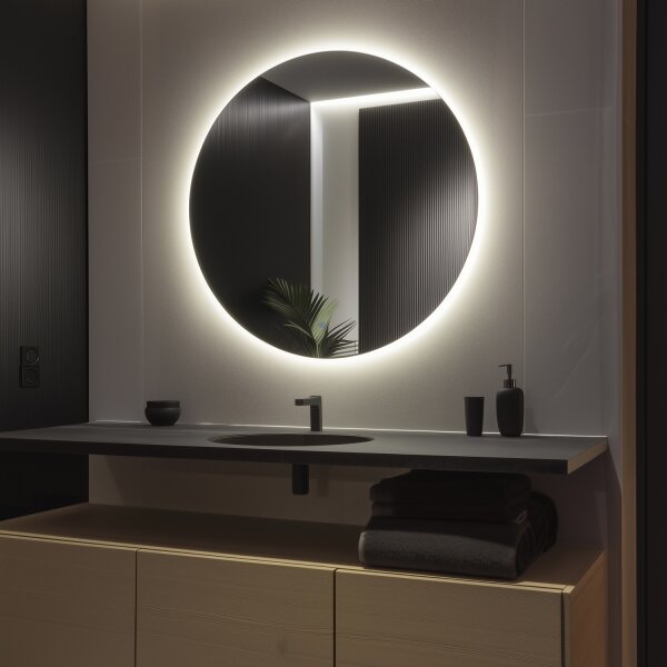 Brilagi - LED огледало за баня LUNA LED/32W/230V диаметър 100 cm IP44 CRI 90 димируемо +CCT