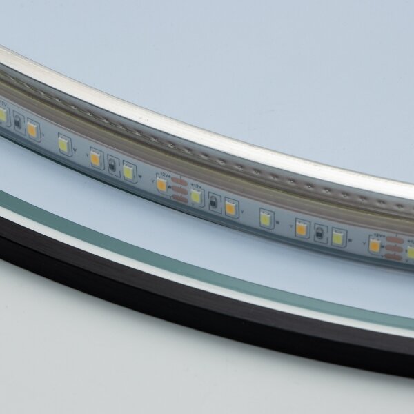 Brilagi - LED огледало за баня VENA BLACK, LED 19W, 230V, 60 см, IP44, CRI 90, с димиране и CCT
