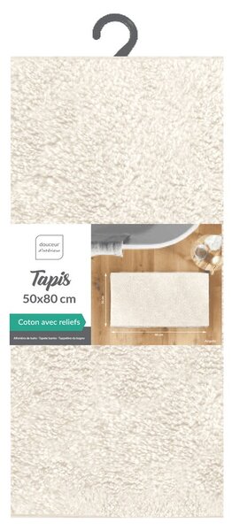 Кремав килим за баня 50x80 cm Mael – douceur d'intérieur