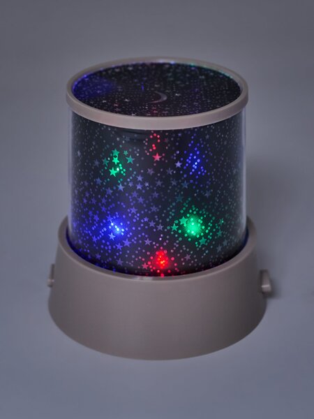 Sinsay - Въртящ се LED RGB проектор на звезди - бежово