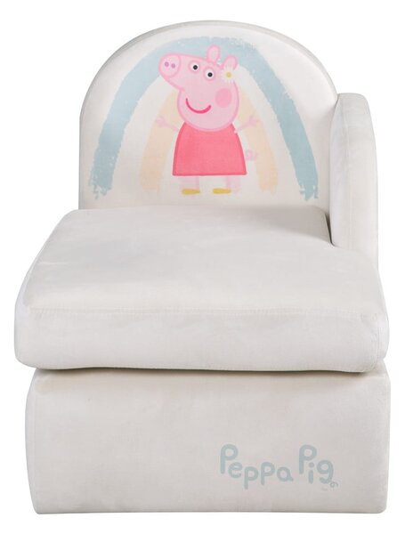 Бял кадифен детски диван 75 cm Peppa Pig – Roba