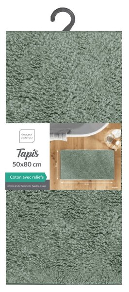 Сиво-зелен килим за баня 50x80 cm Mael – douceur d'intérieur