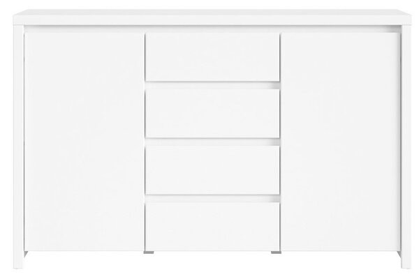Скрин с две врати и четири чекмеджета KASPIAN KOM2D4S бял