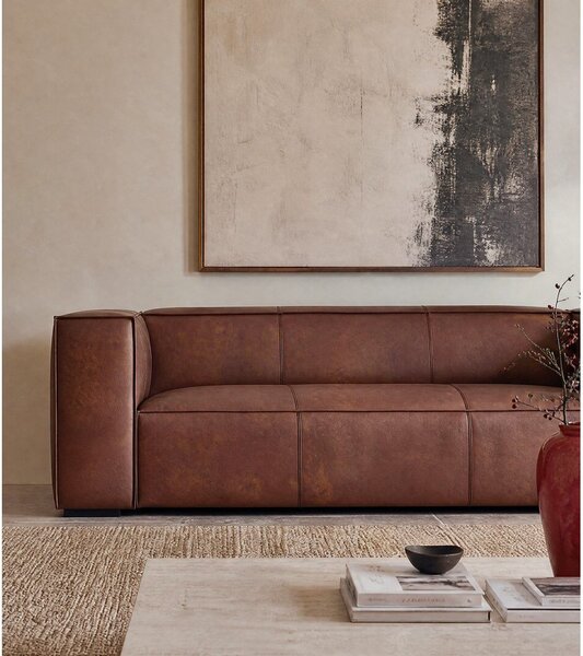 Кафяв кожен диван 227 см Madame - Windsor & Co Sofas