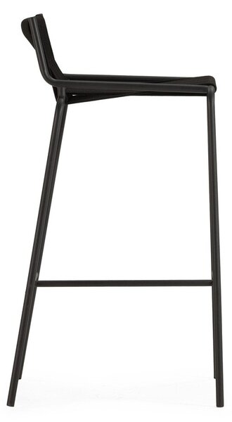 Черен метален бар стол (височина на седалката 65 cm) Emily – Marckeric