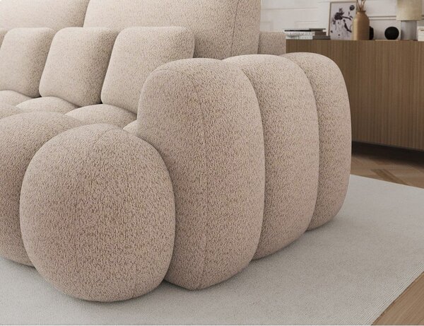 Бежов разтегателен диван от букле 256 cm Cotonn – ELTAP