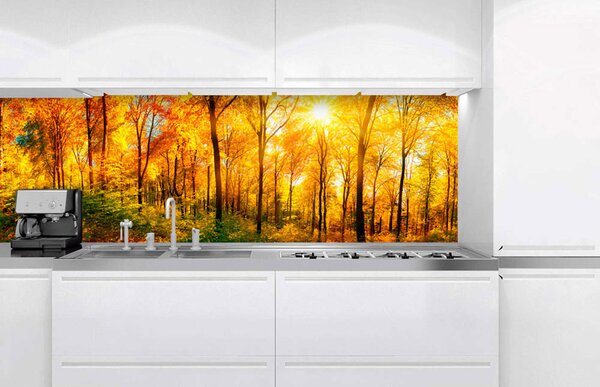 Фототапет за кухня - слънчева гора 180 x 60 см