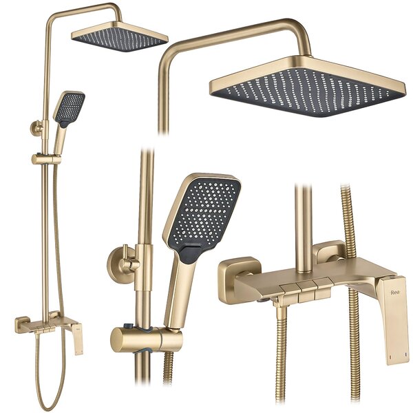 Комплект за душ PREMIUM REA JOE Brush Gold