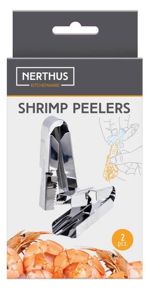Nerthus Стоманен прибор за почистване на скариди - 2 бр