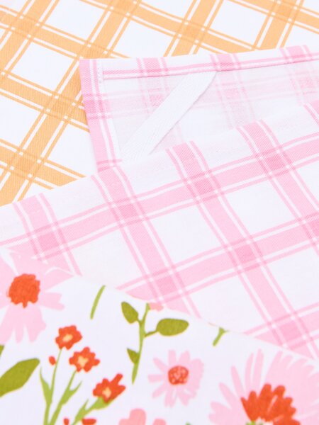 Sinsay - Памучни кухненски кърпи 3 pack - многоцветен