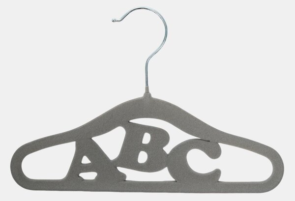 Sinsay - Детски закачалки с надпис ABC 10 pack - Светло сиво