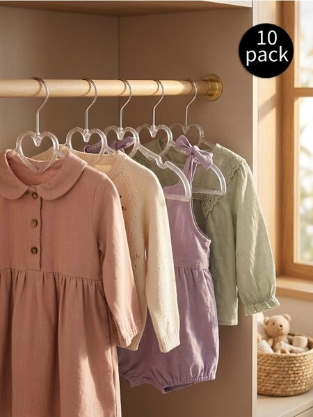 Sinsay - Закачалки с мотив сърце 10 pack - бял