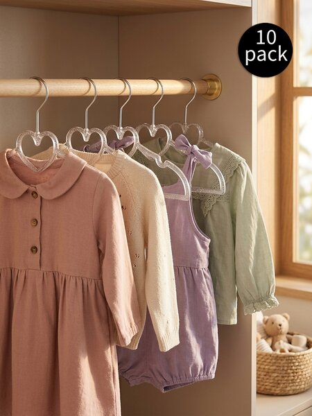 Sinsay - Закачалки с мотив сърце 10 pack - бял