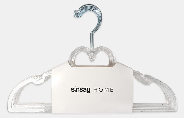 Sinsay - Закачалки с мотив сърце 10 pack - бял