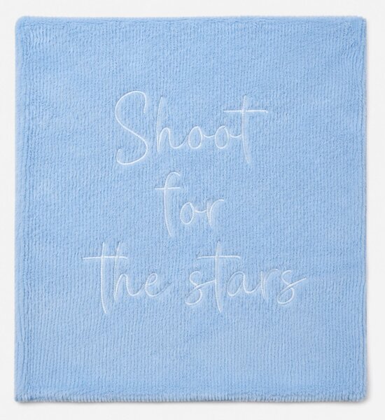 Sinsay - Калъфка за възглавница с надпис „Shoot for the stars“ - светлосиньо