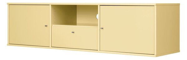 Светложълта маса за телевизор 161x42 cm Mistral – Hammel Furniture