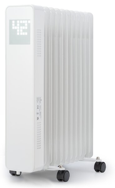 Sanford Smart, маслен радиатор, мощност 2500 W, седмичен таймер, LED дисплей, сензорен панел, приложение Klarstein