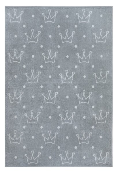 Сив детски килим 120x170 cm Crowns - Hanse Home