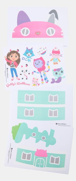 Sinsay - Комплект стикери за стена Gabby's Dollhouse - многоцветен